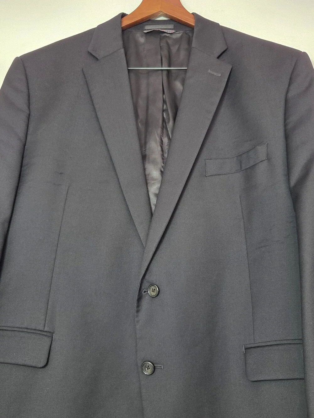 Lauren Ralph Lauren 46R 100% Wool Black Blazer Old Money Quiet Luxury Preppy